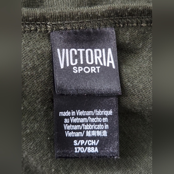 Victoria Sport VS Size small S Green T-Shirt Exercise Workout Lounge Tee - Picture 3 of 5